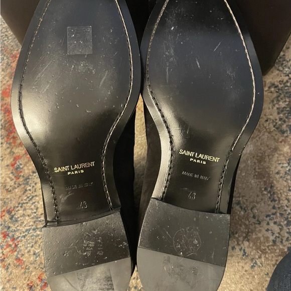 yves saint laurent  black WYATT JODHPUR BOOTS IN SUEDE sz 43 usa 10 - Picture 7 of 10